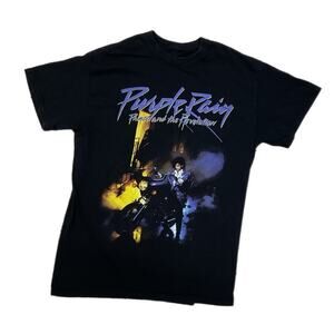 Purple Rain Black Graphic T-Shirt